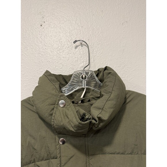 Free People Cropped Puffer Jacket Womens Cold Rush Puff Full Zip Snap Sz XL - Picture 4 of 11
